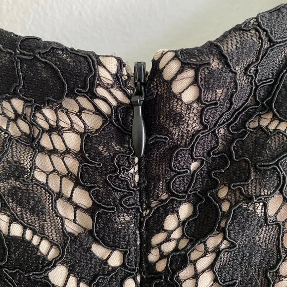 LAUREN by Ralph Lauren Black Classic Elegant Lace  Mermaid Midi Dress Size 8 - Picture 8 of 13